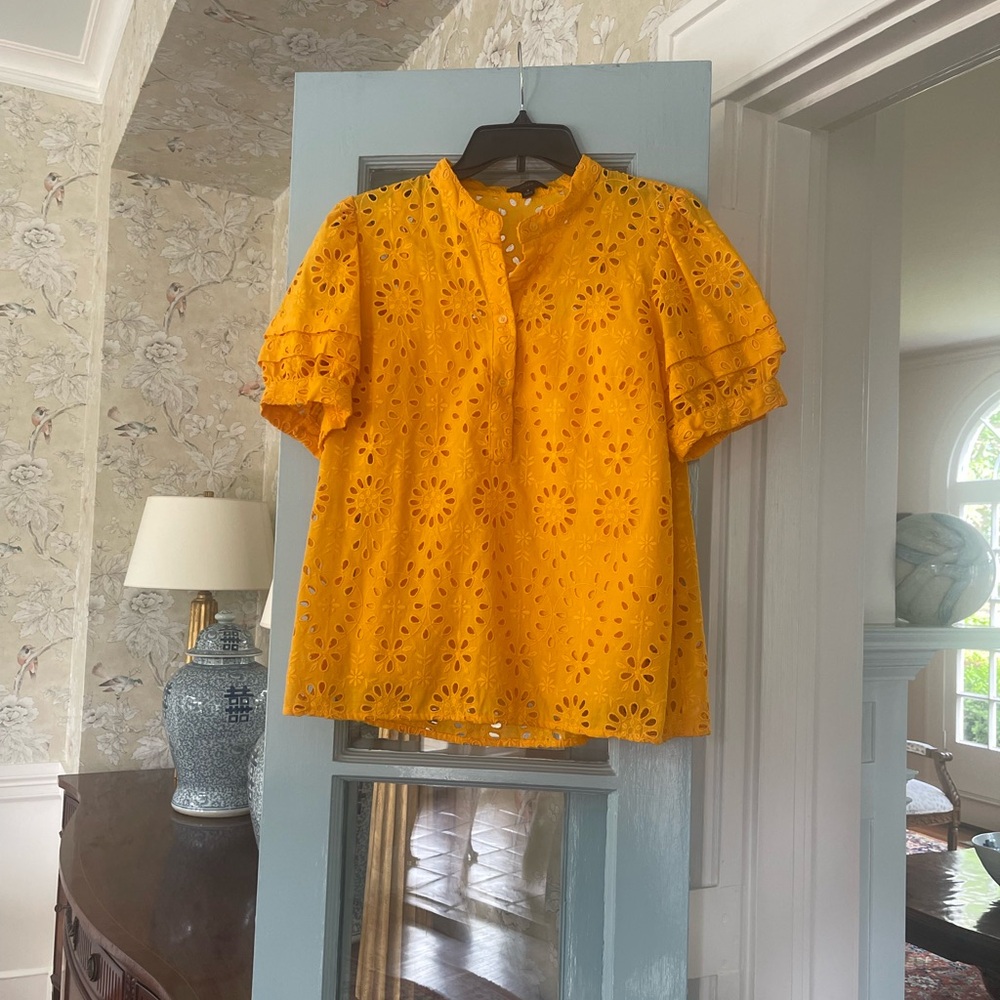 J Crew Eyelet Top
